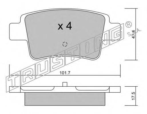 Комплект тормозных колодок, дисковый тормоз FMSI-VERBAND D1537