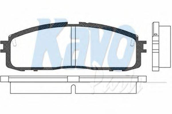 Комплект тормозных колодок, дисковый тормоз KAVO PARTS BP-9048