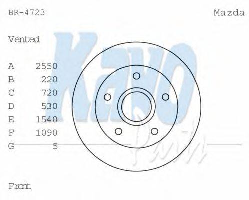 Тормозной диск KAVO PARTS BR-4723