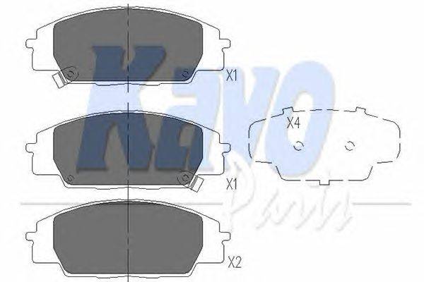 Комплект тормозных колодок, дисковый тормоз KAVO PARTS KBP-2031