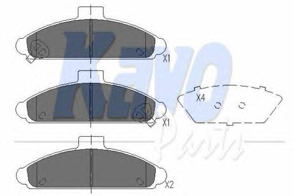 Комплект тормозных колодок, дисковый тормоз KAVO PARTS KBP-3011