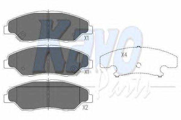 Комплект тормозных колодок, дисковый тормоз KAVO PARTS KBP-4013