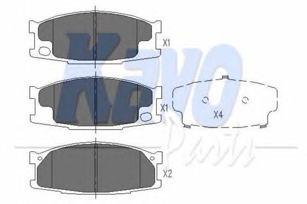 Комплект тормозных колодок, дисковый тормоз KAVO PARTS KBP5539