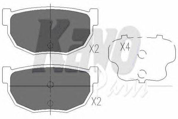 Комплект тормозных колодок, дисковый тормоз KAVO PARTS KBP6541