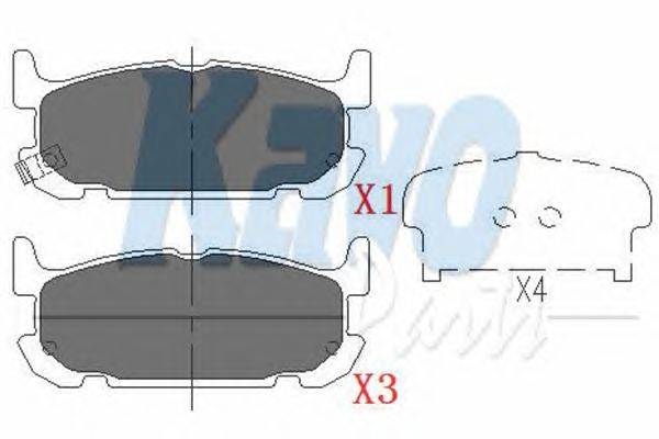 Комплект тормозных колодок, дисковый тормоз KAVO PARTS KBP6571