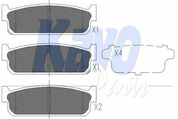 Комплект тормозных колодок, дисковый тормоз KAVO PARTS KBP-6572