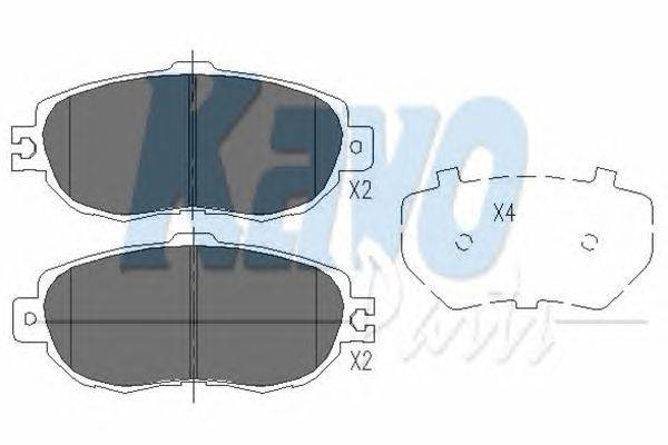 Комплект тормозных колодок, дисковый тормоз KAVO PARTS KBP-9046