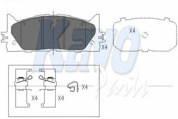 Комплект тормозных колодок, дисковый тормоз KAVO PARTS KBP-9087