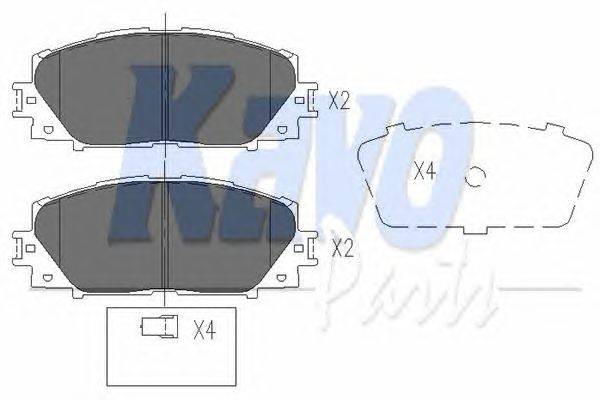 Комплект тормозных колодок, дисковый тормоз KAVO PARTS KBP-9097