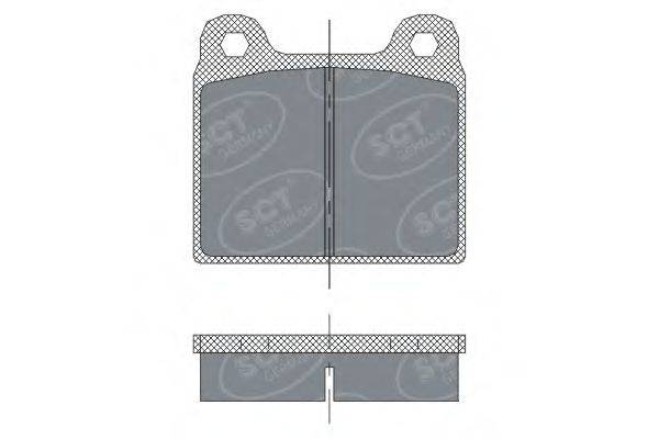 Комплект тормозных колодок, дисковый тормоз SCT Germany SP 251