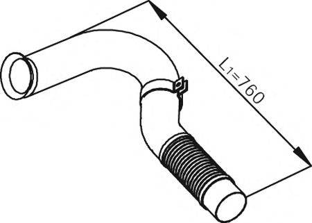 Труба выхлопного газа DINEX 54181