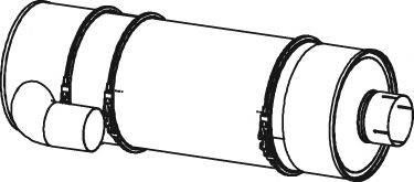 Глушитель выхлопных газов конечный, универсальный DINEX 18344