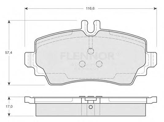 Комплект тормозных колодок, дисковый тормоз FLENNOR FB210226