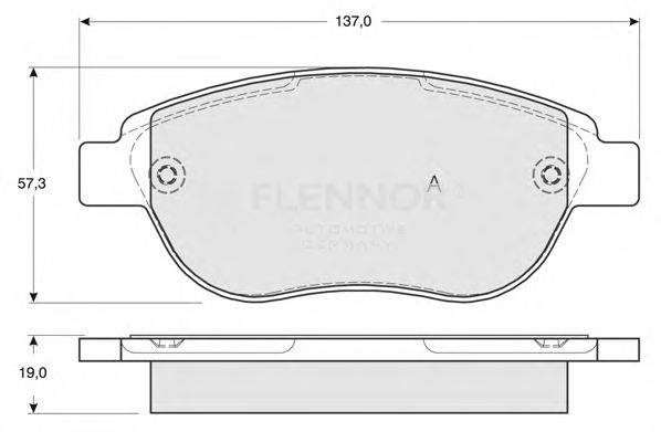 Комплект тормозных колодок, дисковый тормоз FLENNOR FB210863