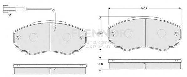 Комплект тормозных колодок, дисковый тормоз FLENNOR FB211161