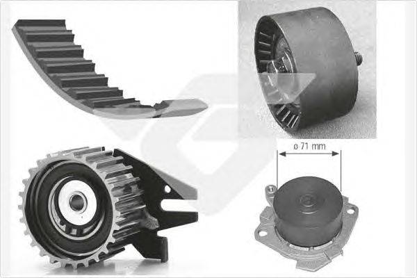 Водяной насос + комплект зубчатого ремня HUTCHINSON KH 184WP25