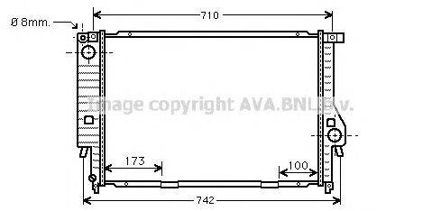 Радиатор, охлаждение двигателя AVA QUALITY COOLING BW2133