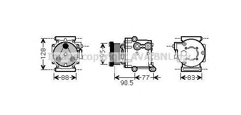 Компрессор, кондиционер AVA QUALITY COOLING FDAK434