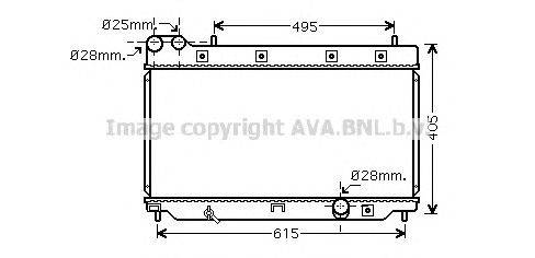 Радиатор, охлаждение двигателя AVA QUALITY COOLING HD2206