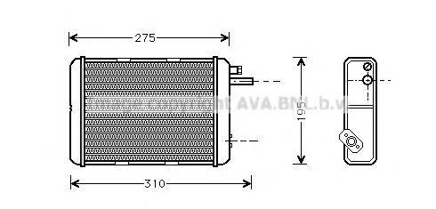 Теплообменник, отопление салона AVA QUALITY COOLING IV6018