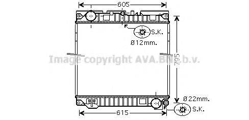 Радиатор, охлаждение двигателя AVA QUALITY COOLING MN2049