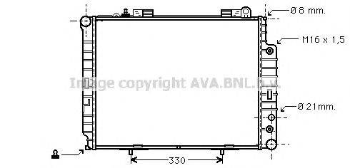 Радиатор, охлаждение двигателя AVA QUALITY COOLING MS2303