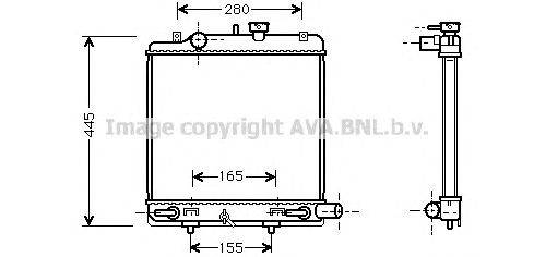Радиатор, охлаждение двигателя AVA QUALITY COOLING MZ2140