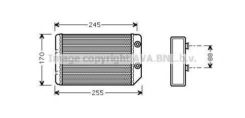 Теплообменник, отопление салона AVA QUALITY COOLING OL6314