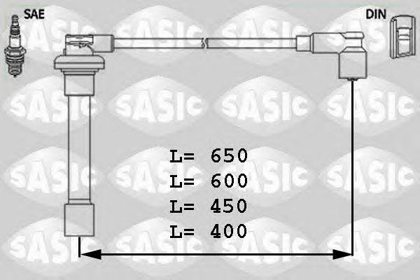 Комплект проводов зажигания SASIC 9286010