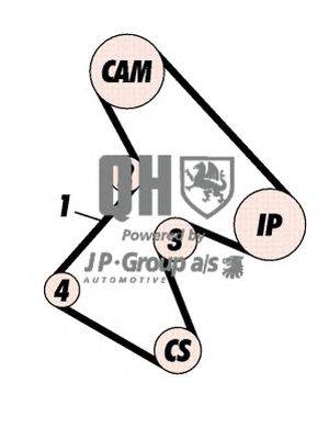 Комплект ремня ГРМ JP GROUP QBK255