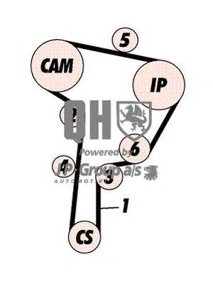 Комплект ремня ГРМ JP GROUP QTB437