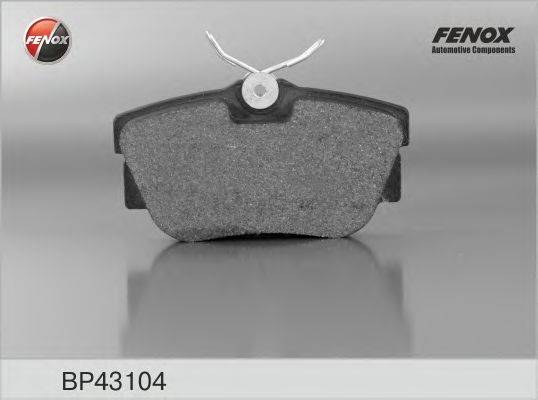 Комплект тормозных колодок, дисковый тормоз FENOX BP43104