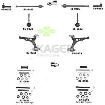 Подвеска колеса KAGER 800808