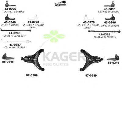 Подвеска колеса KAGER 801347