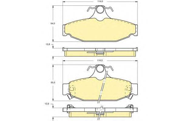 Комплект тормозных колодок, дисковый тормоз GIRLING 25002