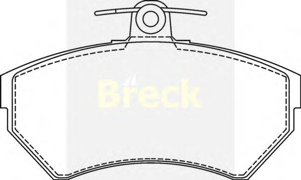 Комплект тормозных колодок, дисковый тормоз BRECK 21945