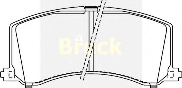 Комплект тормозных колодок, дисковый тормоз BRECK 23400