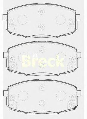 Комплект тормозных колодок, дисковый тормоз BRECK 23988