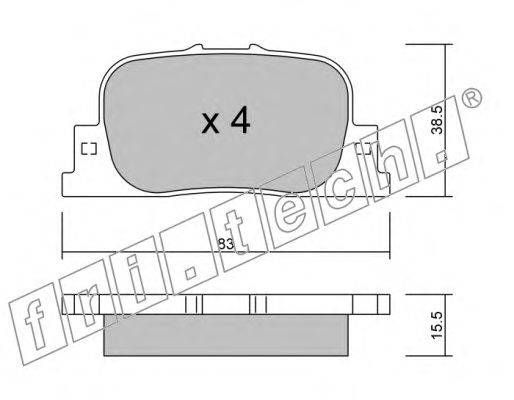Комплект тормозных колодок, дисковый тормоз fri.tech. 768.0