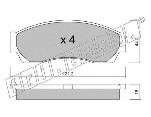 Комплект тормозных колодок, дисковый тормоз fri.tech. 24555