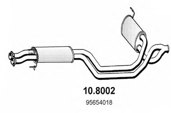 Средний / конечный глушитель ОГ ASSO 108002