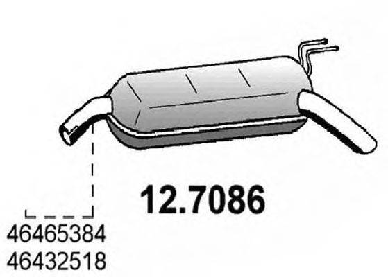 Глушитель выхлопных газов конечный ASSO 127086