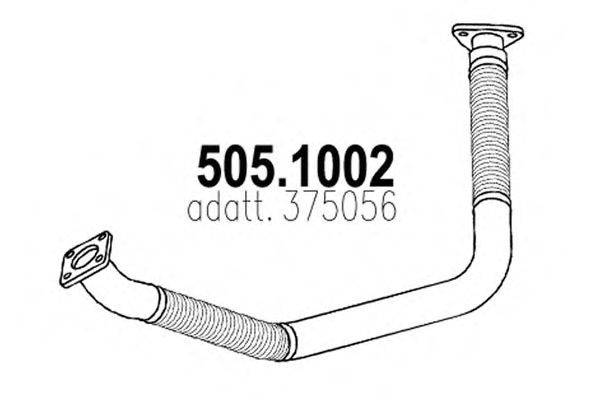 Труба выхлопного газа ASSO 505.1002