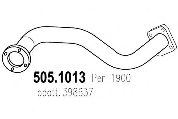Труба выхлопного газа ASSO 505.1013