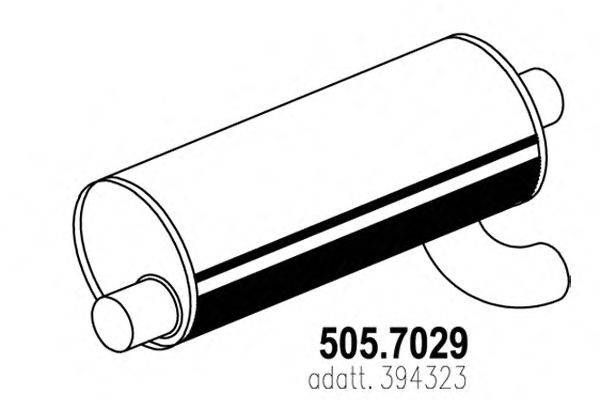 Средний / конечный глушитель ОГ ASSO 505.7029