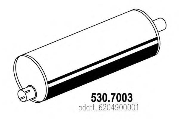 Средний / конечный глушитель ОГ ASSO 5307003