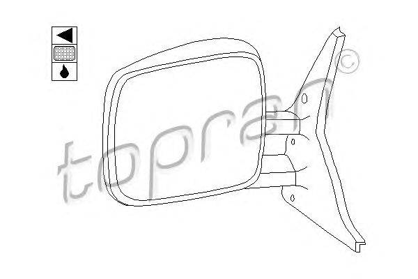Наружное зеркало TOPRAN 104102