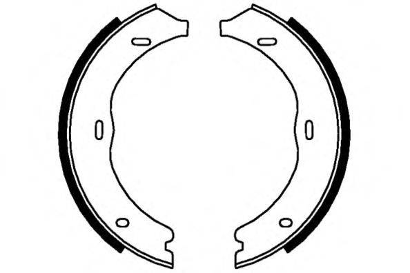 Комплект тормозных колодок; Комплект тормозных колодок, стояночная тормозная система E.T.F. 090656