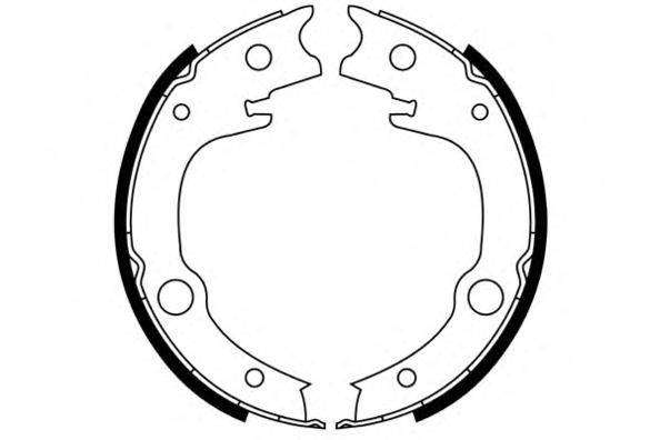 Комплект тормозных колодок; Комплект тормозных колодок, стояночная тормозная система E.T.F. 090673