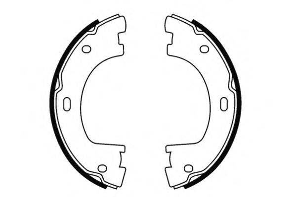 Комплект тормозных колодок; Комплект тормозных колодок, стояночная тормозная система E.T.F. 09-0678
